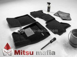 Текстильные коврики Pajero 4 Business черные Euromat EMC3D-003610