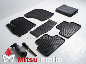Резиновые коврики Митсубиси АСХ с рисунком сетка 82889 Seintex