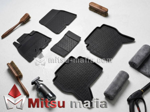 Коврики с бортиком Mitsubishi Pajero IV резиновые 86188 Seintex