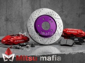 Тормозной диск передний Mitsubishi Outlander 3 перфориванный NIBK RN1209DSET